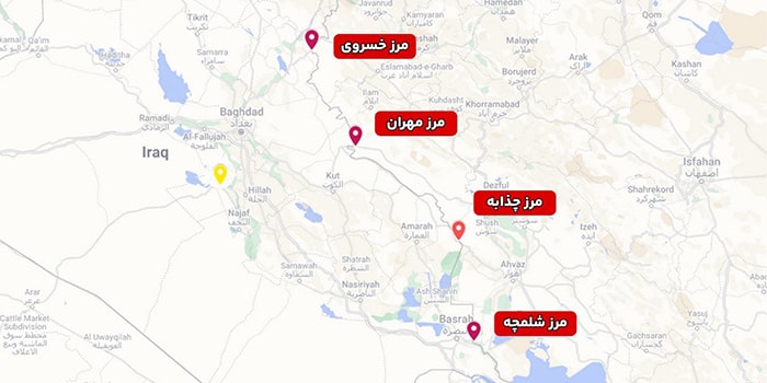 مسیرهای رسیدن به کربلا از ایران کدامند؟
