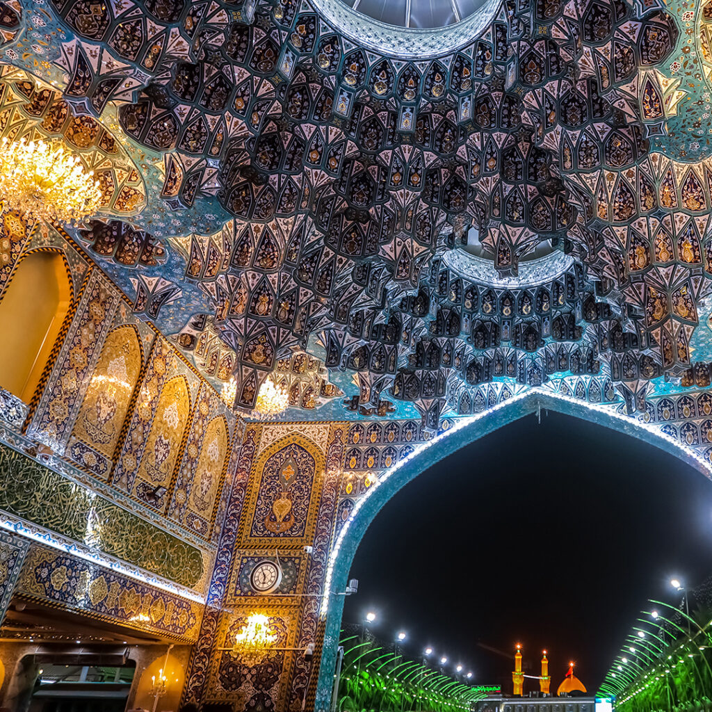 نمایی هوایی از حرم امام حسین (ع)