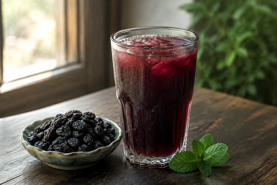 مراحل تهیه شربت مویز خانگی