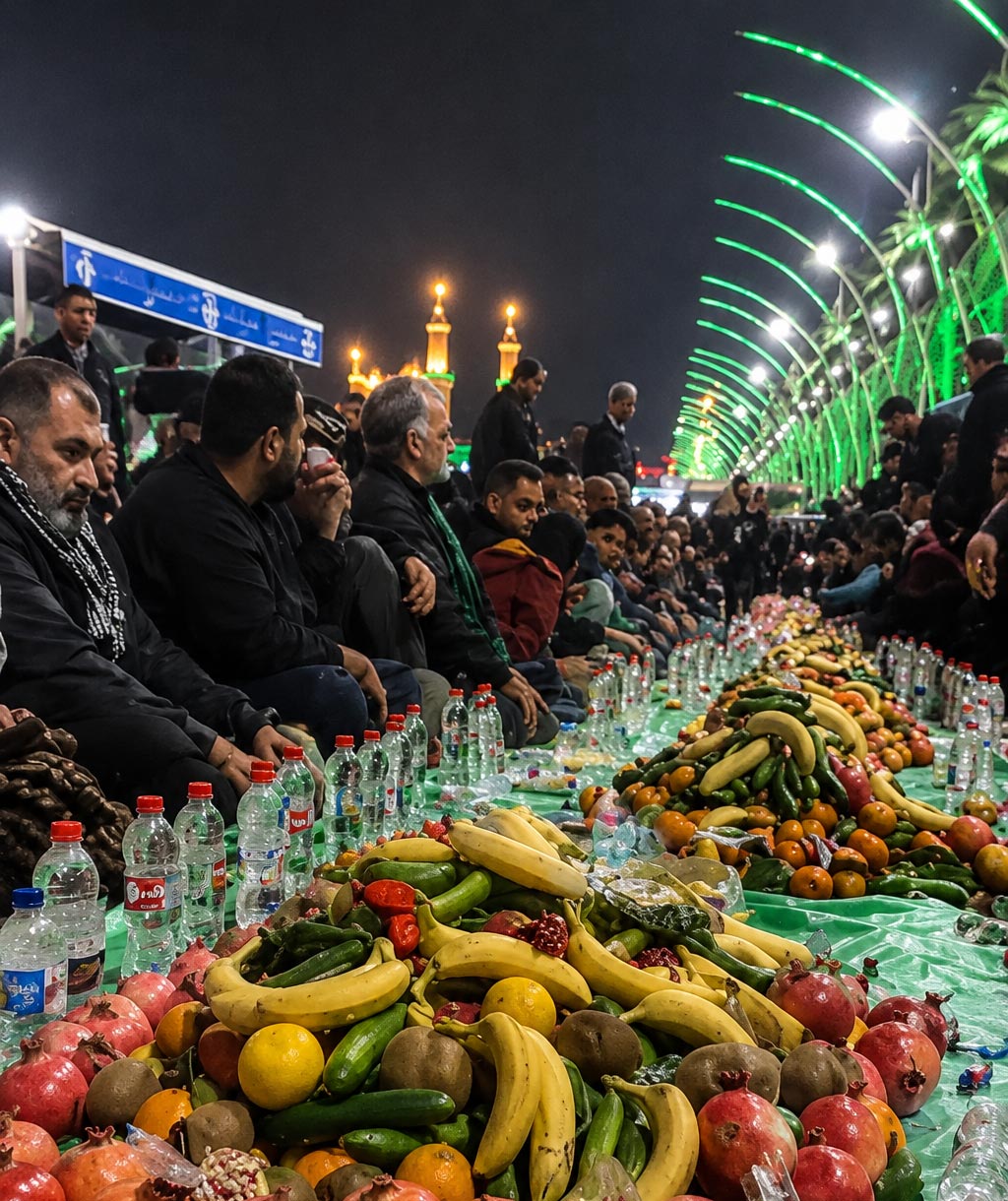 سفره بزرگ حضرت ام‌البنین در کربلا