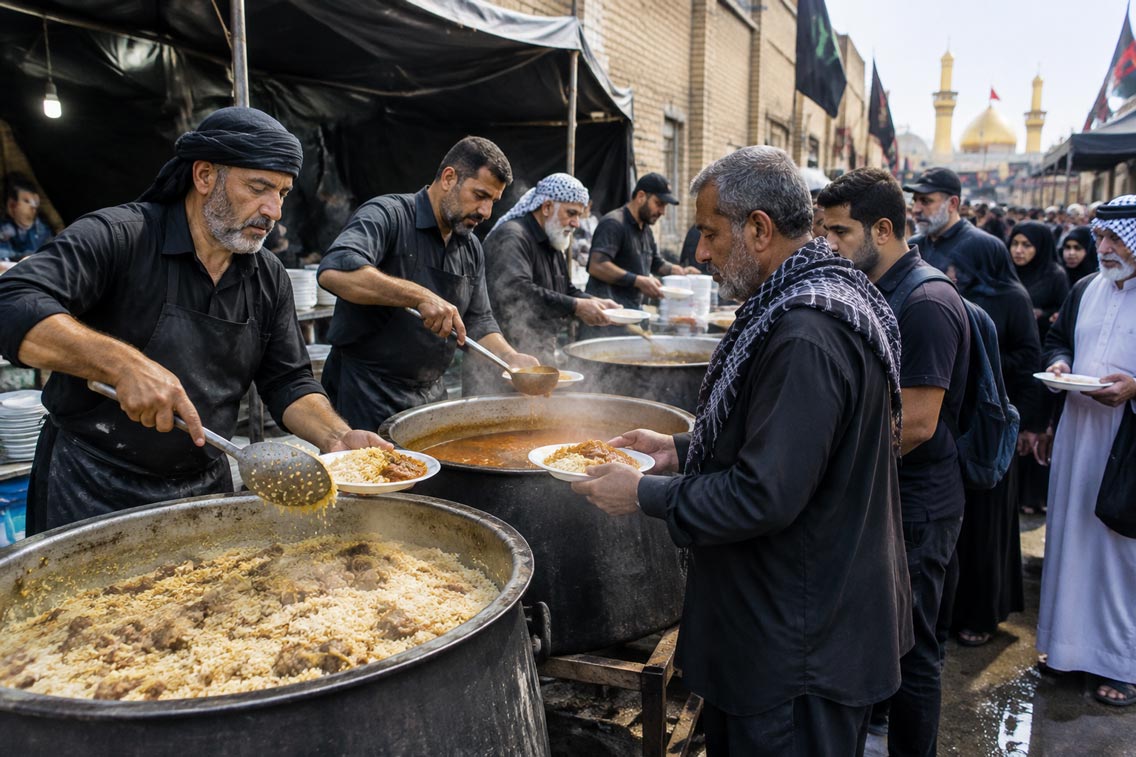 ارائه خدمات به زائران پیاده‌روی اربعین 