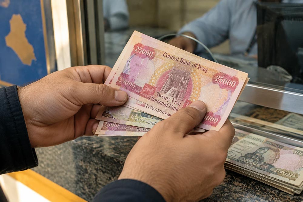 شمارش اسکناس دینار عراق