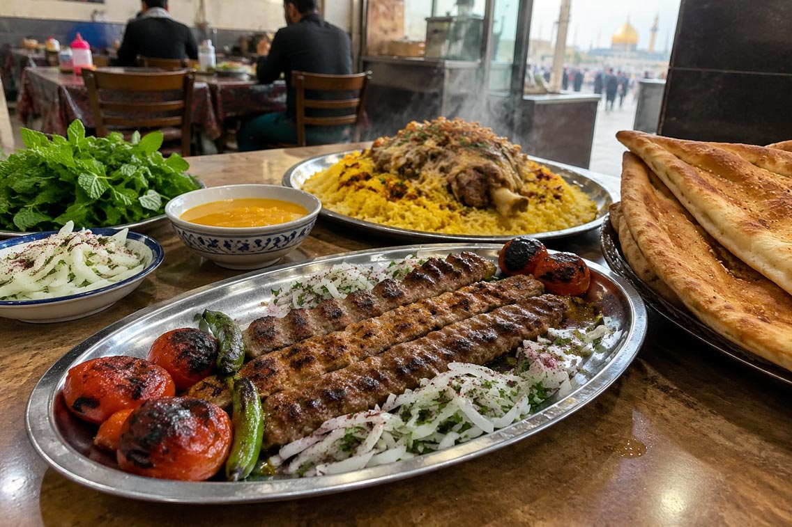 کباب کوبیده عراقی زغال
