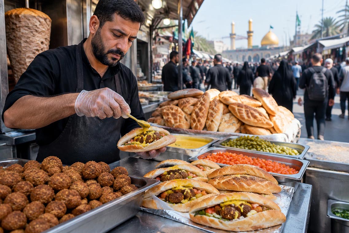 فلافل خیابانی شهر کربلا