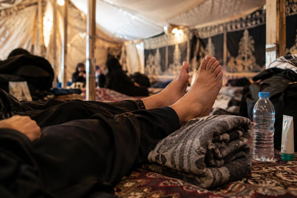 پیشگیری از تاول پای زائران